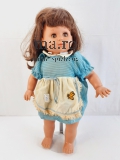 Puppe alt DDR Spielzeug 44 cm Rarität Gummi Schlafaugen Kleid Biene Puppenstube