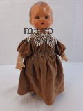 Puppe HV.2. Hans Völk antik 1920/30 Papiermaché Holzwolle gestopft uralt Rarität