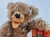Teddy Bär teddy bear toy Spielzeug Glasaugen weich gestopft Zottelfell kuschelig