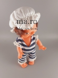 Puppe alt original Kleidung Spielzeug Toy Doll Gummi Plastik 25 cm