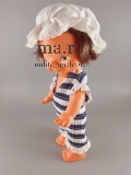 Puppe alt original Kleidung Spielzeug Toy Doll Gummi Plastik 25 cm