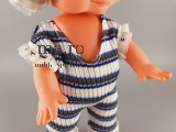 Puppe alt original Kleidung Spielzeug Toy Doll Gummi Plastik 25 cm