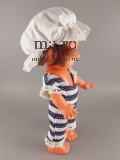 Puppe alt original Kleidung Spielzeug Toy Doll Gummi Plastik 25 cm
