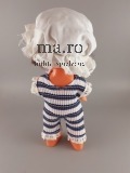 Puppe alt original Kleidung Spielzeug Toy Doll Gummi Plastik 25 cm