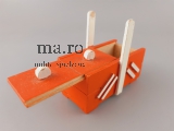 Puppenstube Nähkästchen Holz rot Spielzeug alt Kasten Schatulle Bauernhof Laden