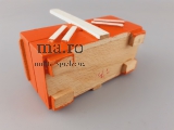 Puppenstube Nähkästchen Holz rot Spielzeug alt Kasten Schatulle Bauernhof Laden